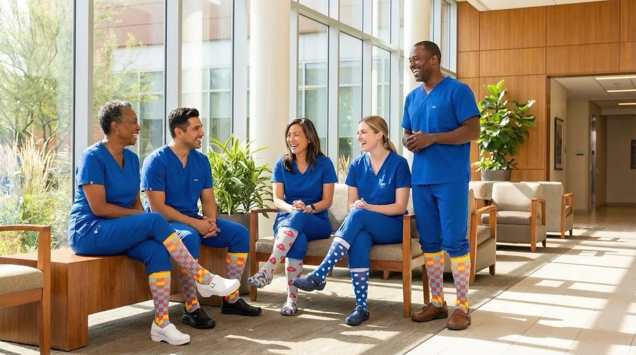 Compression socks built like athletic socks with added features